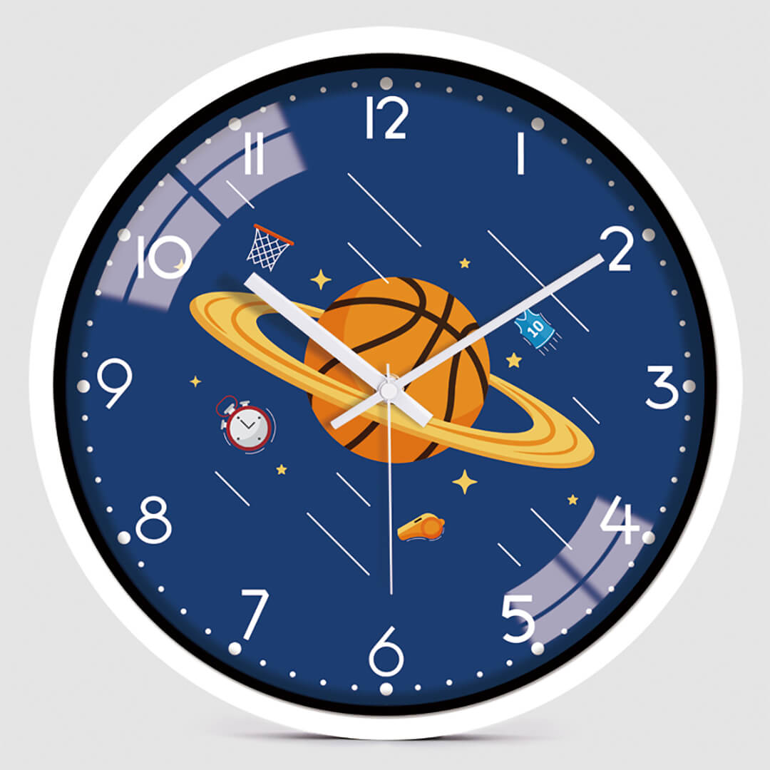 reloj de pared de baloncesto creativo