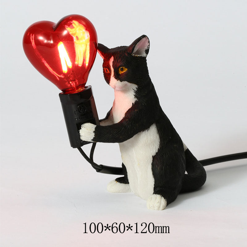 Lampada da tavolo a LED con gatto carino