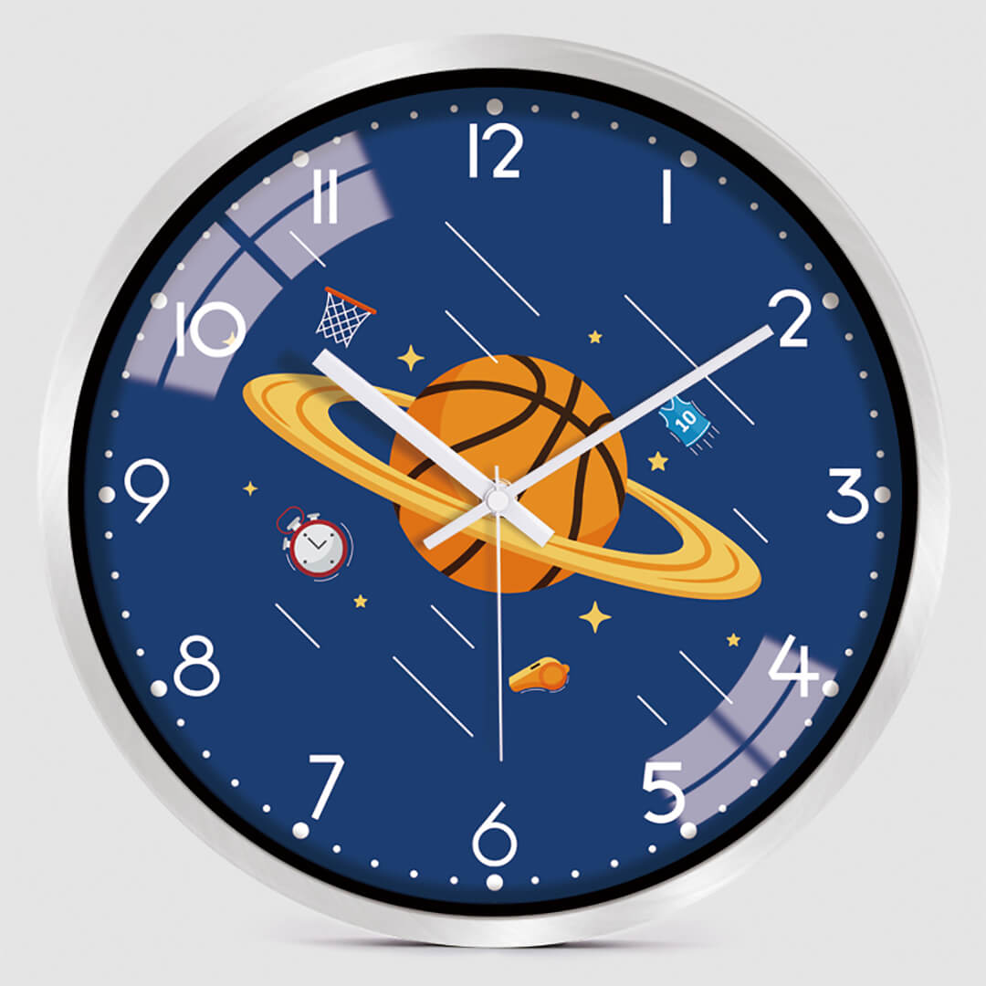 reloj de pared de baloncesto creativo