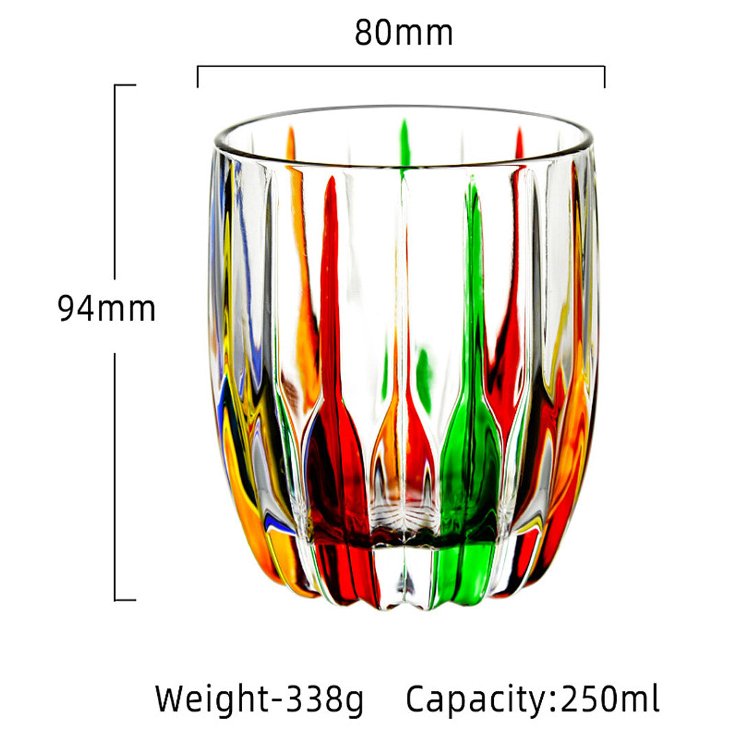 Taza creativa colorida del arco iris
