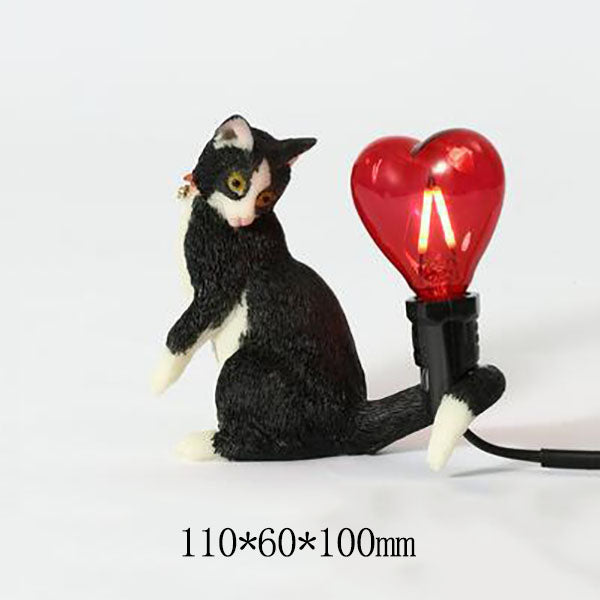 Lampada da tavolo a LED con gatto carino