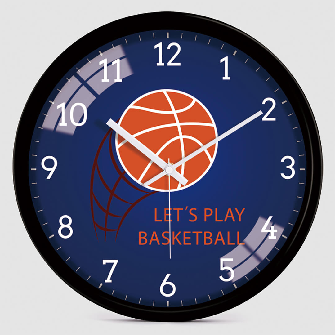 reloj de pared de baloncesto creativo