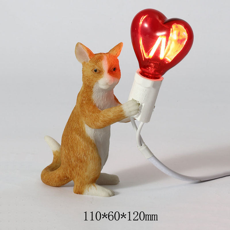 Lampada da tavolo a LED con gatto carino
