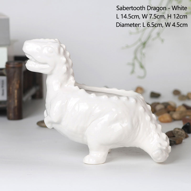 Maceta de dinosaurio para plantas suculentas