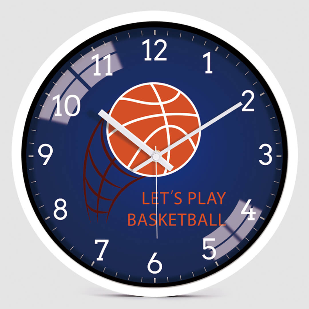 reloj de pared de baloncesto creativo