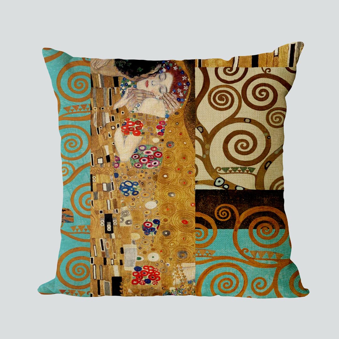 Housses de coussin inspirées de Gustav Klimt