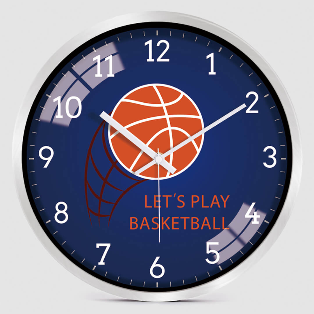 reloj de pared de baloncesto creativo