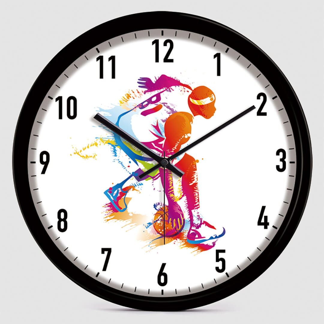 reloj de pared de baloncesto creativo