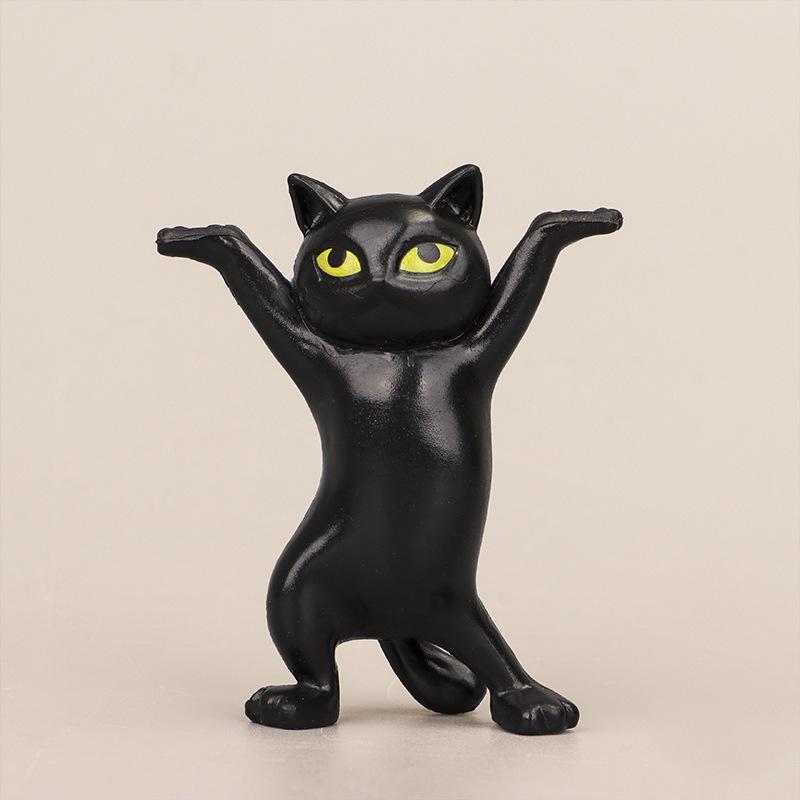 Adorno de escritorio con soporte para gato divertido