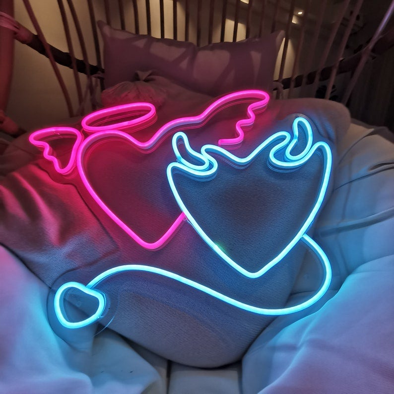 'ANGEL AND DEVIL' NEON LIGHT