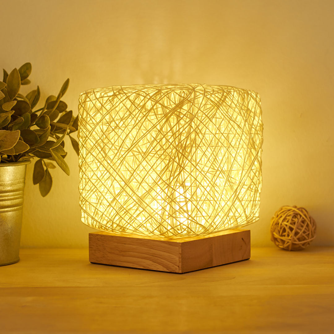 Twine Braided Square Lamp