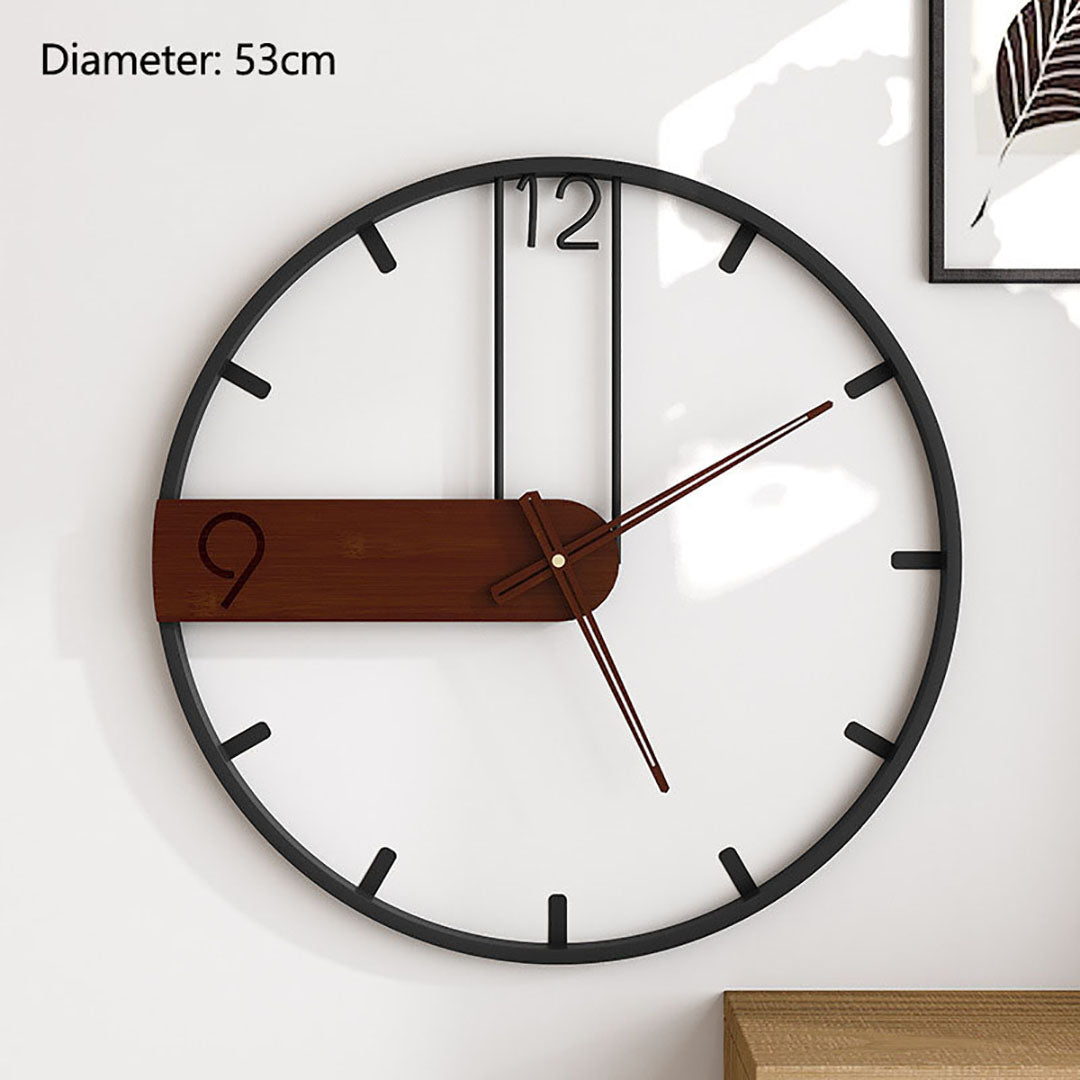 Reloj de pared de arte de hierro retro simple