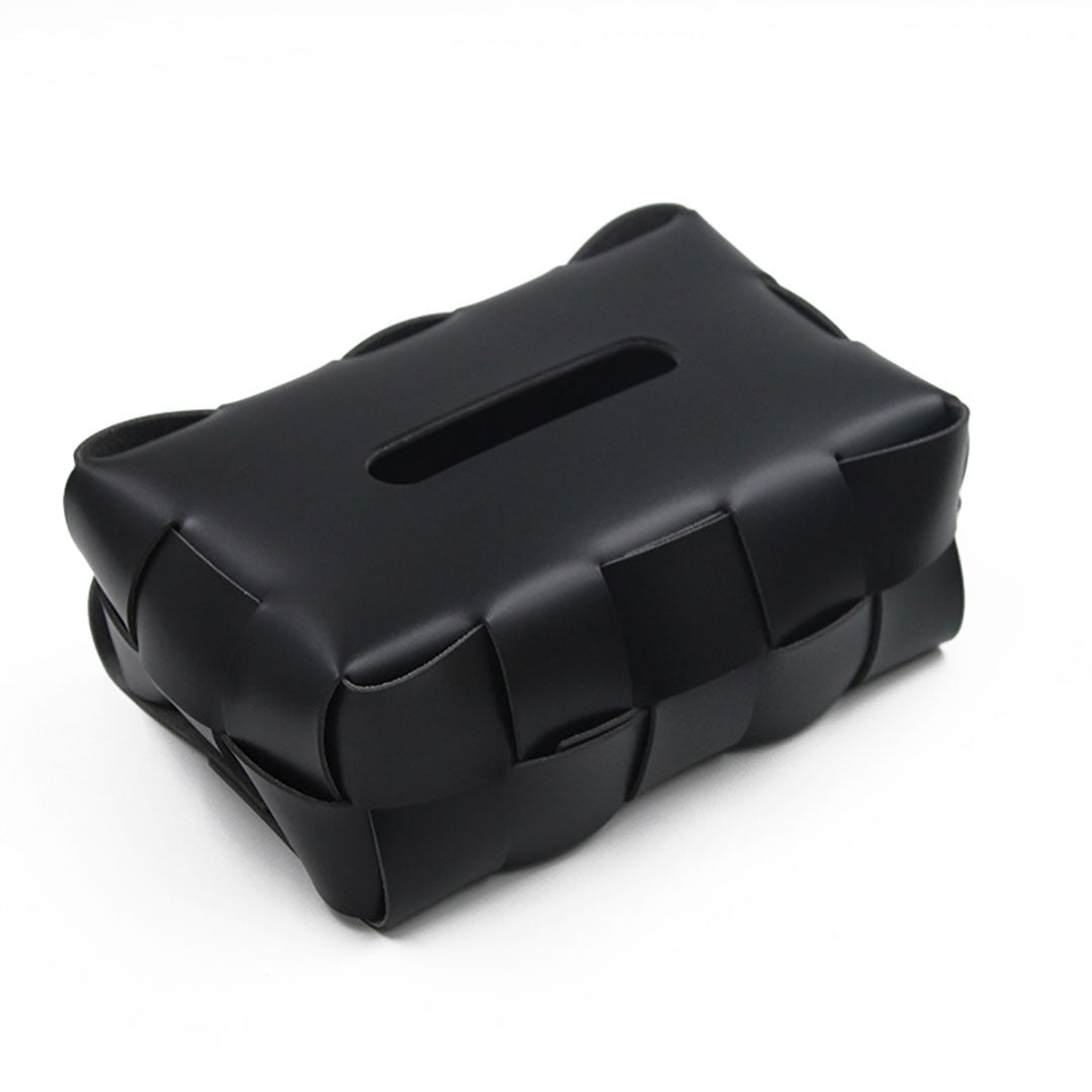 Taschentuchbox aus gewebtem Leder