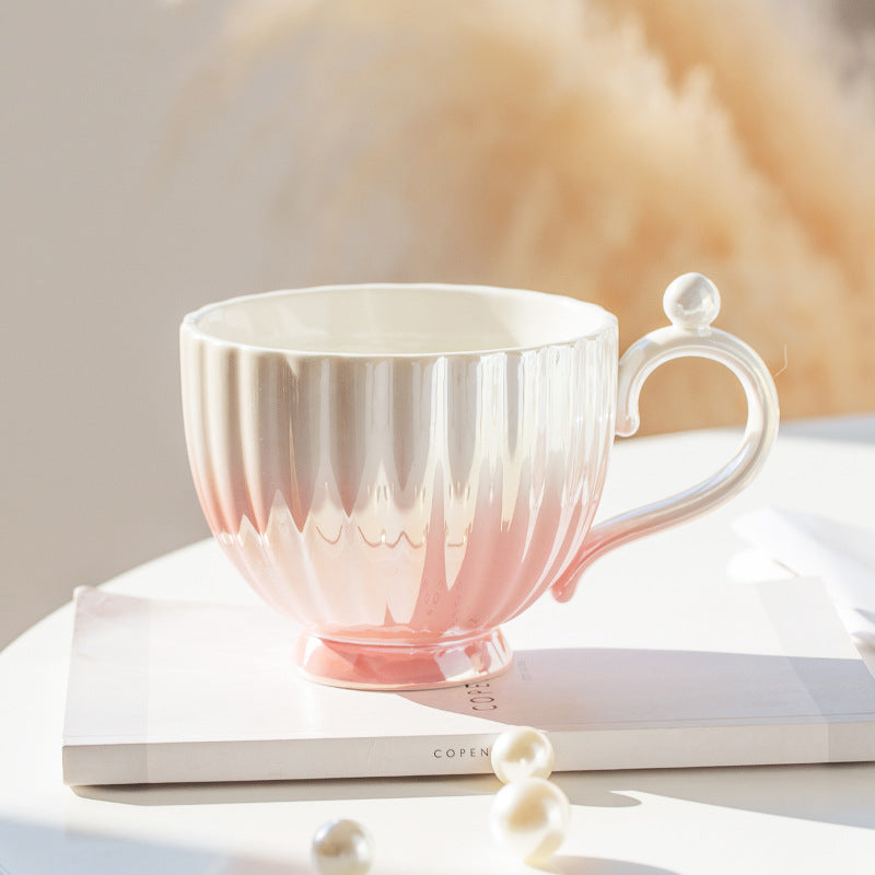 Taza de cerámica degradada Pearl Glaze