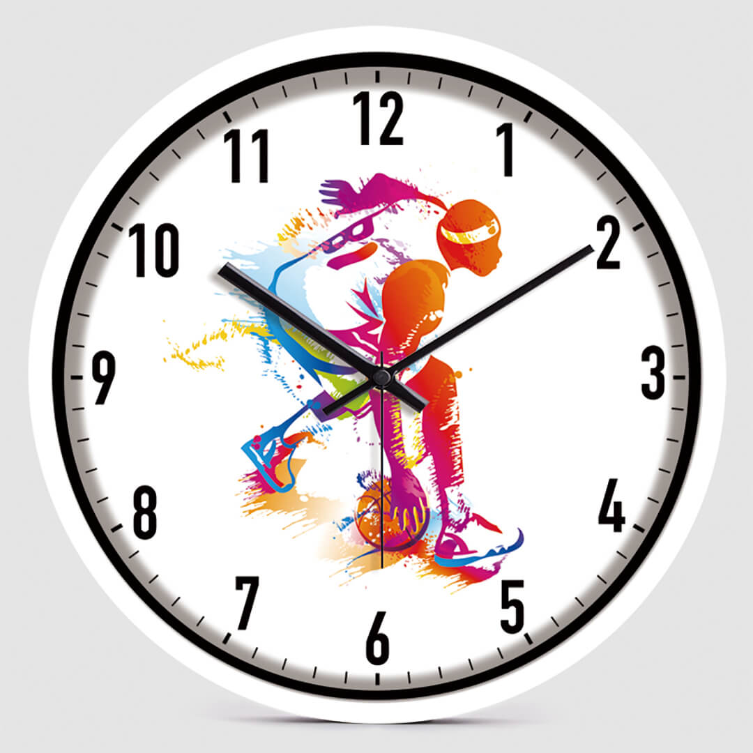 reloj de pared de baloncesto creativo