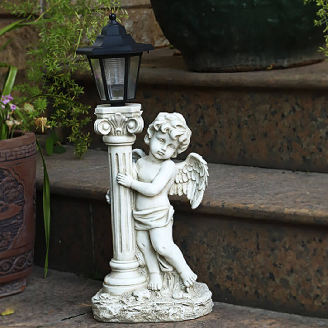 Solar Angel StatueWith LED Lights