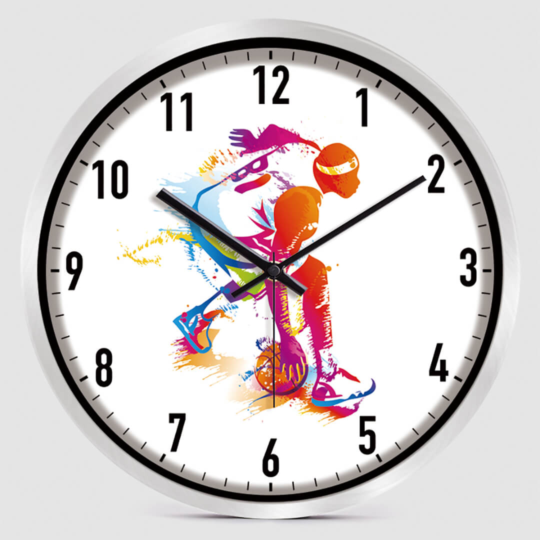 reloj de pared de baloncesto creativo