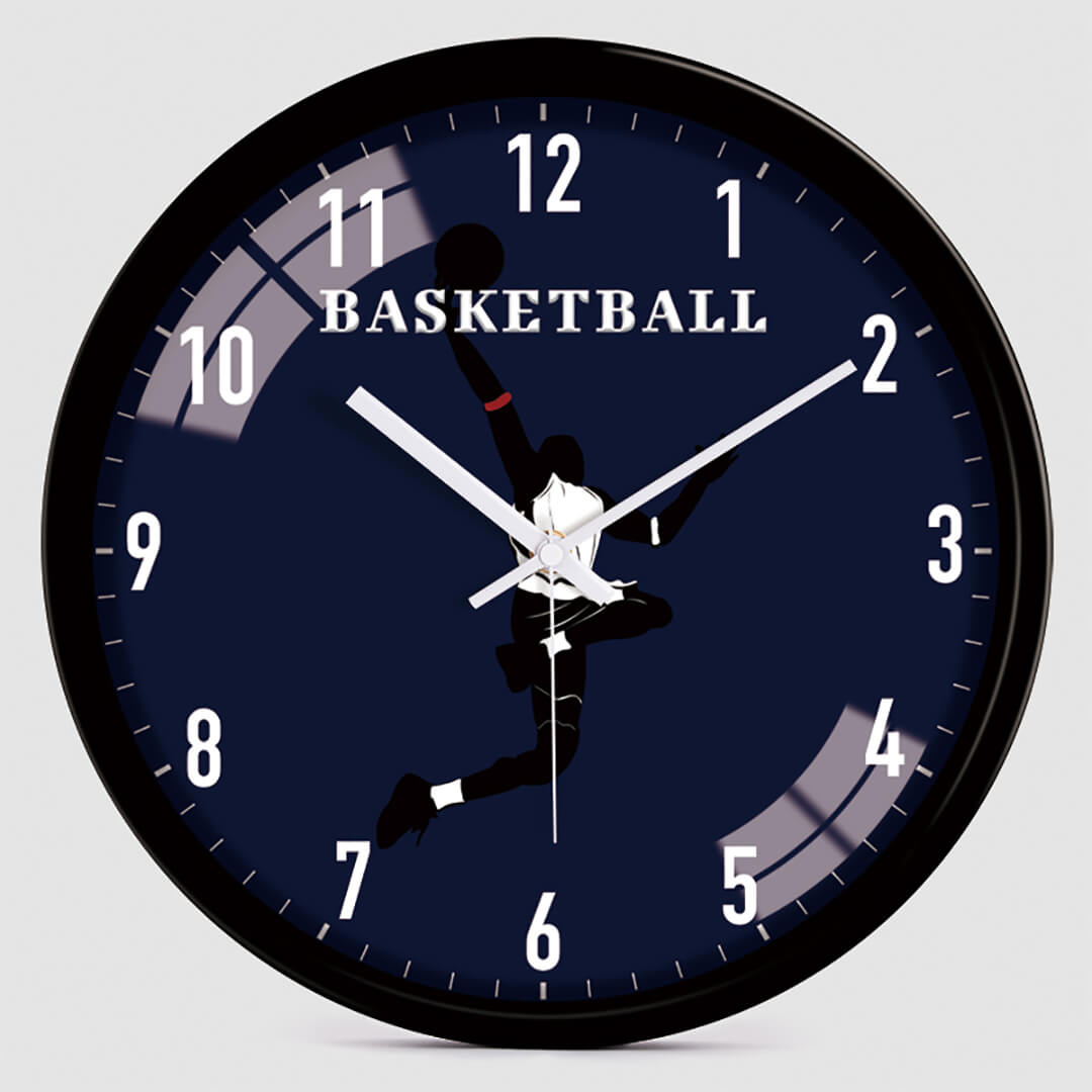 reloj de pared de baloncesto creativo