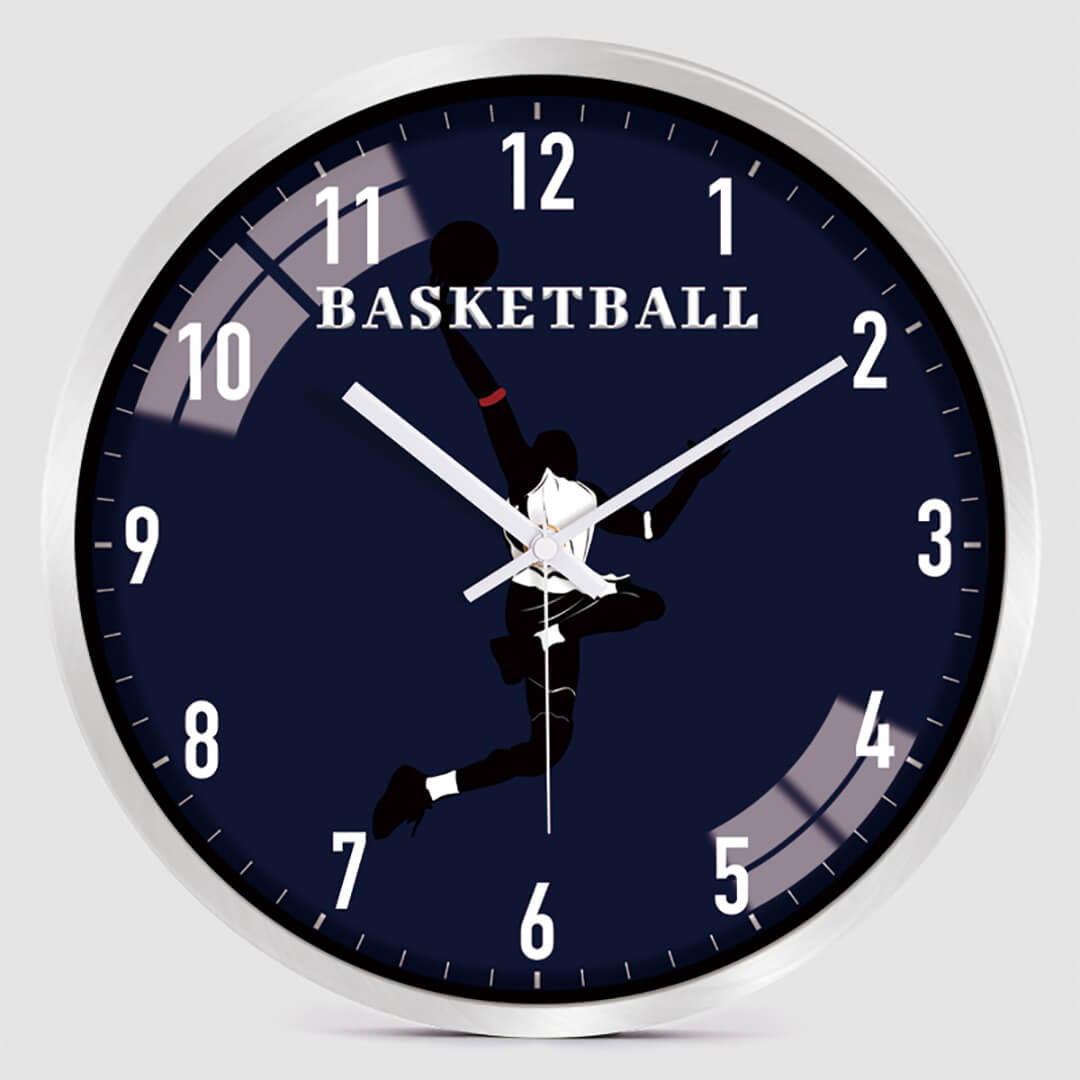 reloj de pared de baloncesto creativo