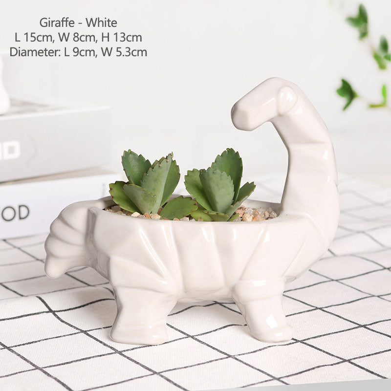 Maceta de dinosaurio para plantas suculentas