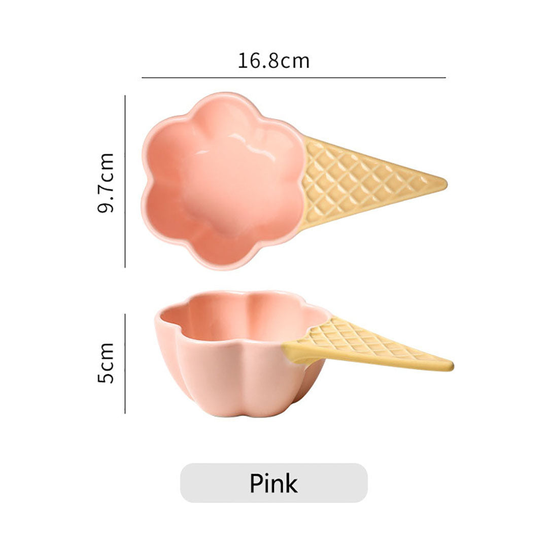 Ice Cream Handle Dessert Bowl