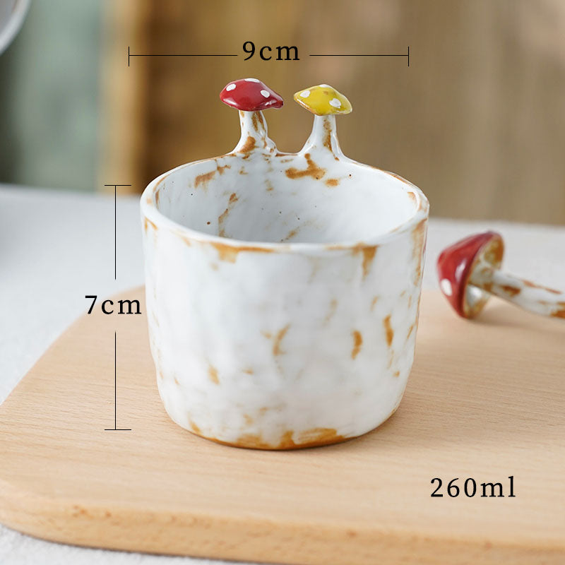 Tasse et assiette de champignons Creative Hand Pinch
