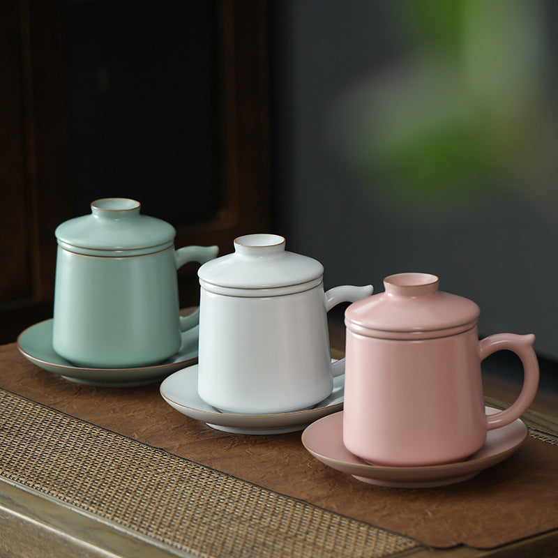 The Premium 'Ru' Kiln Tea Cup 4-Piece Set