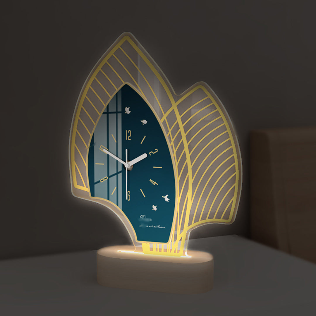 Lampada da scrivania creativa con orologio