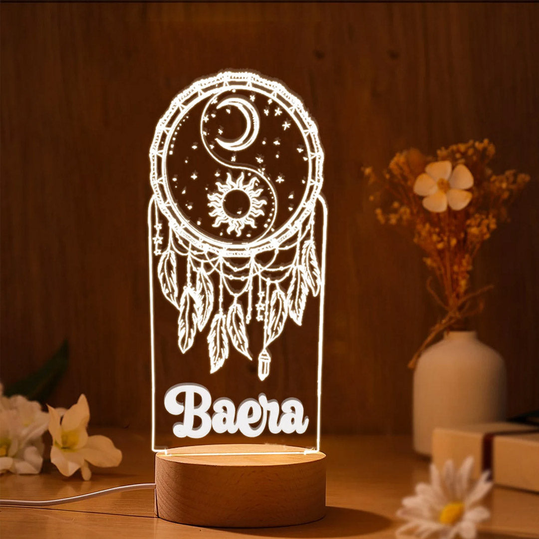 Luz de noche atrapasueños personalizada