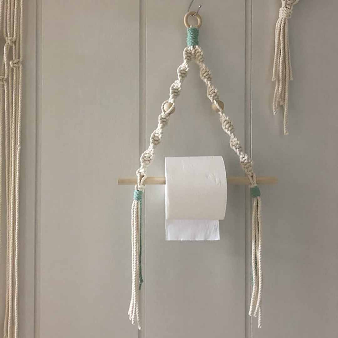 Macrame Paper Towel Holder