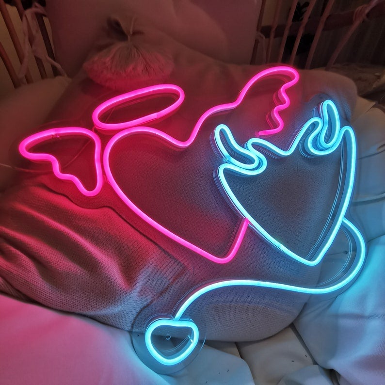 'ANGEL AND DEVIL' NEON LIGHT