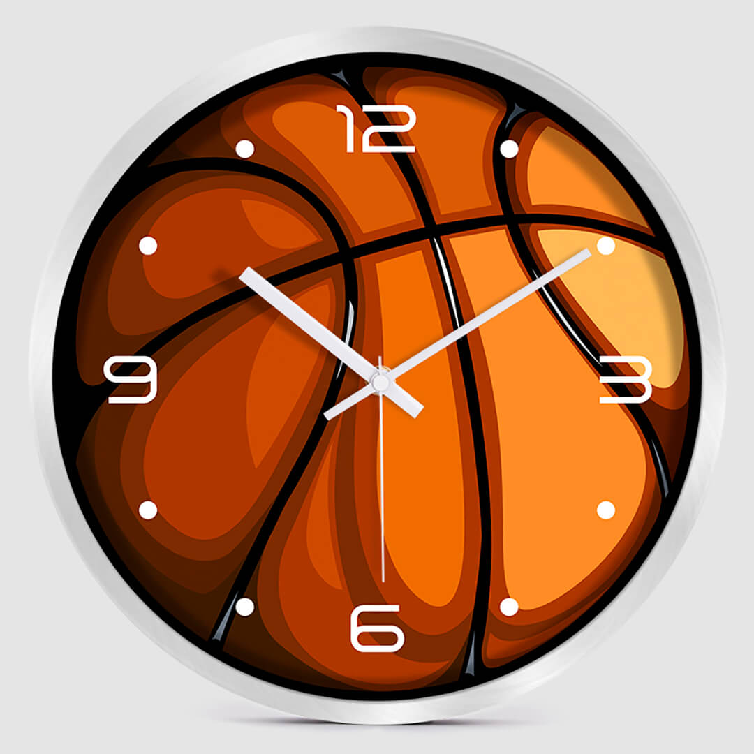 reloj de pared de baloncesto creativo
