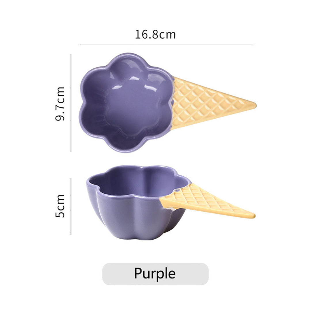Ice Cream Handle Dessert Bowl