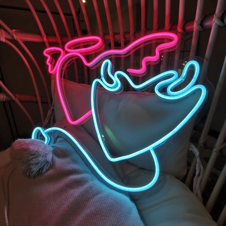 'ANGEL AND DEVIL' NEON LIGHT