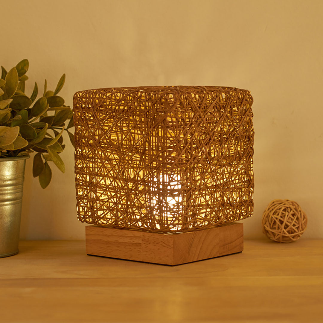 Twine Braided Square Lamp