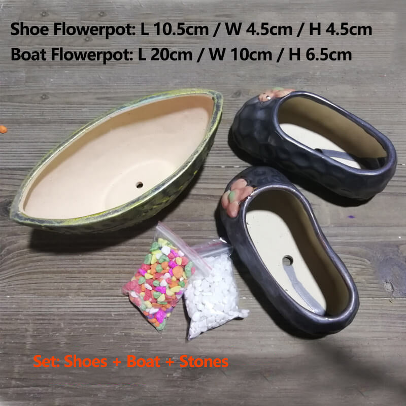 Scarpe creative Vaso di fiori in ceramica
