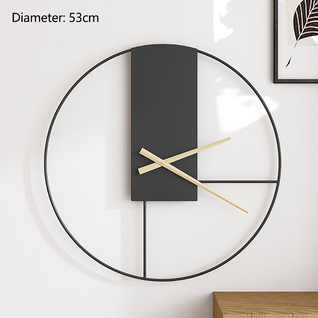 Reloj de pared de arte de hierro retro simple