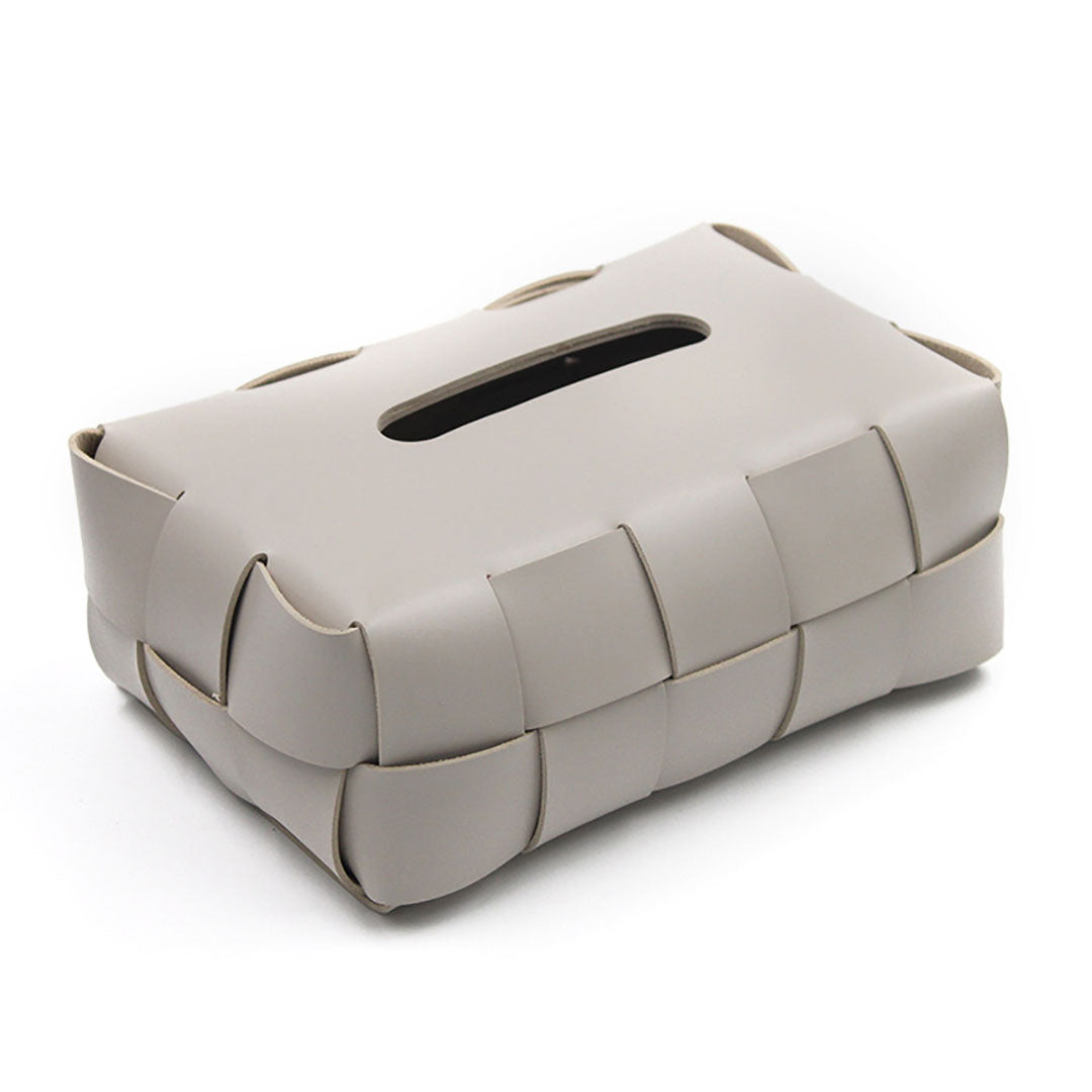 Taschentuchbox aus gewebtem Leder