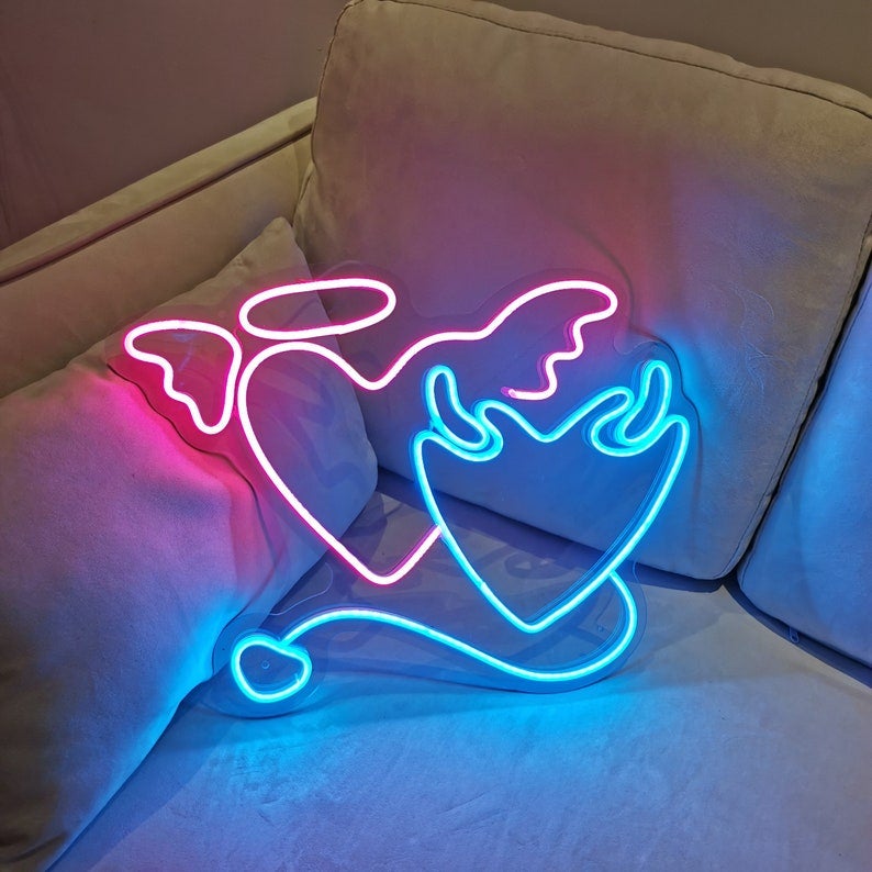 'ANGEL AND DEVIL' NEON LIGHT