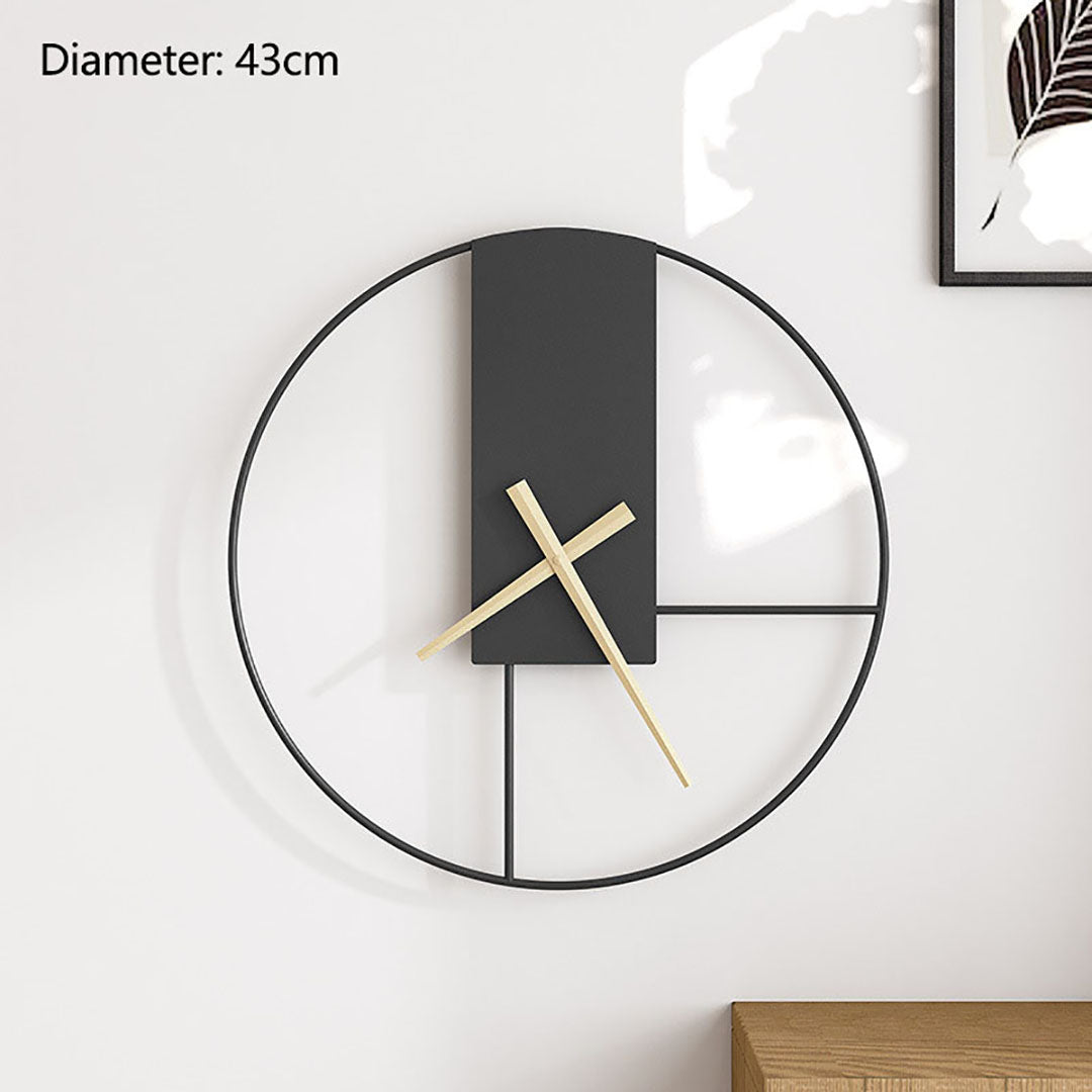 Reloj de pared de arte de hierro retro simple