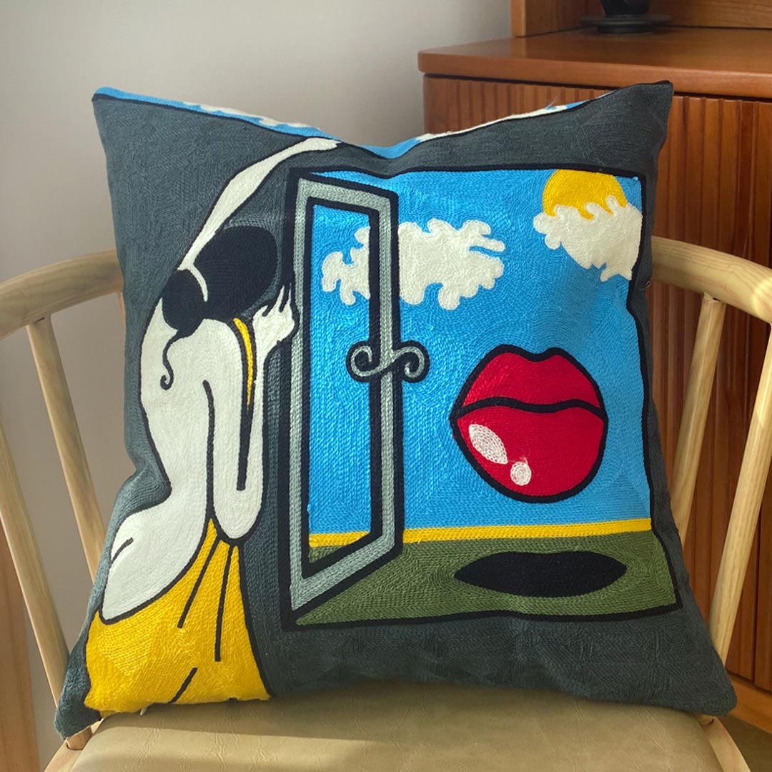 Taies d'oreiller d'art abstrait moderne (0215)