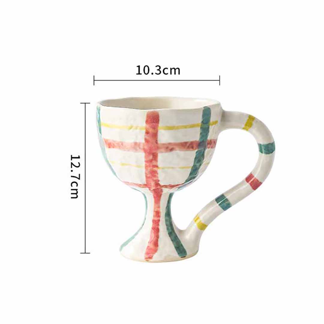 Hand Painted Ceramic Goblet