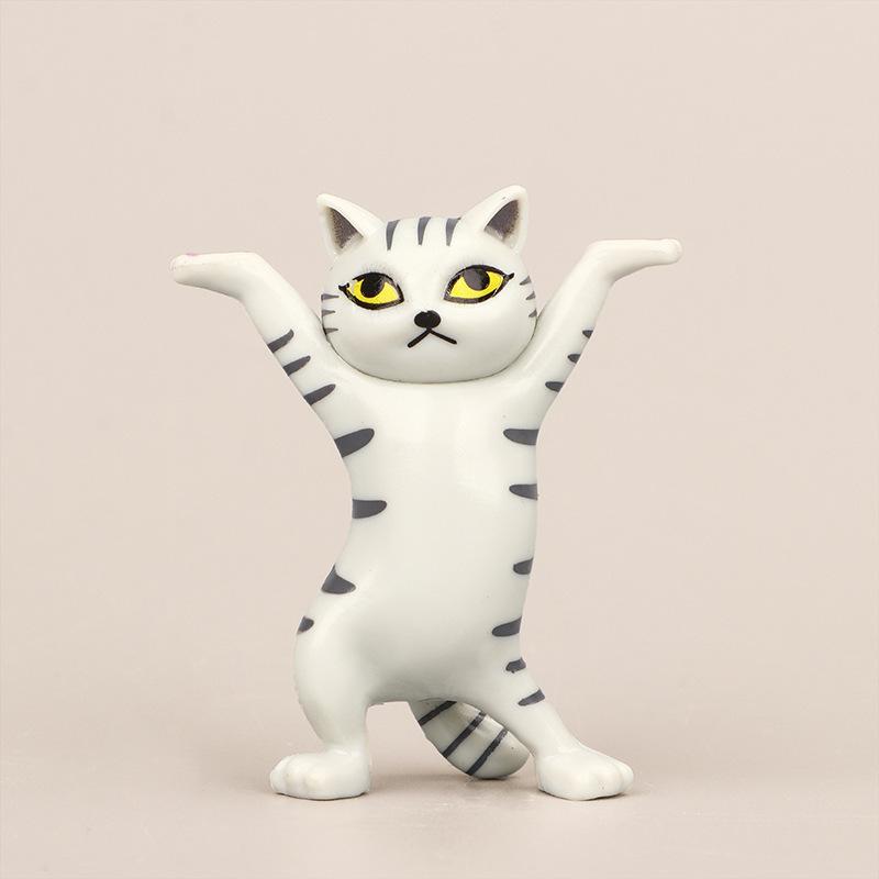 Adorno de escritorio con soporte para gato divertido