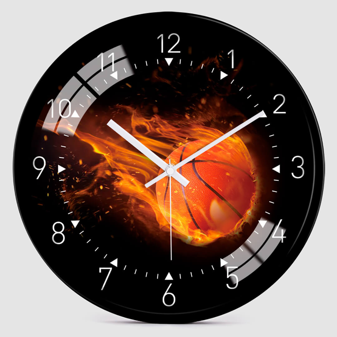 reloj de pared de baloncesto creativo