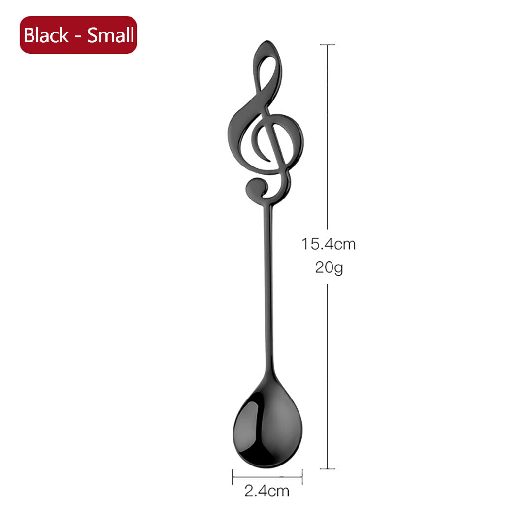 Cuillère à notes de musique en acier inoxydable 304