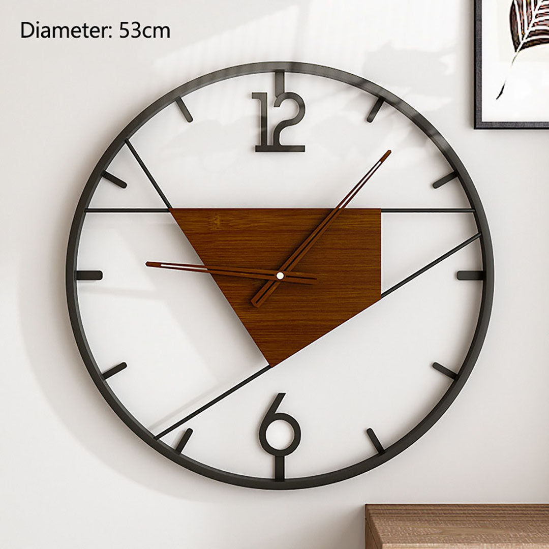 Reloj de pared de arte de hierro retro simple