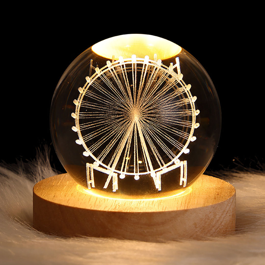 Inside Carved Crystal Ball Night Light