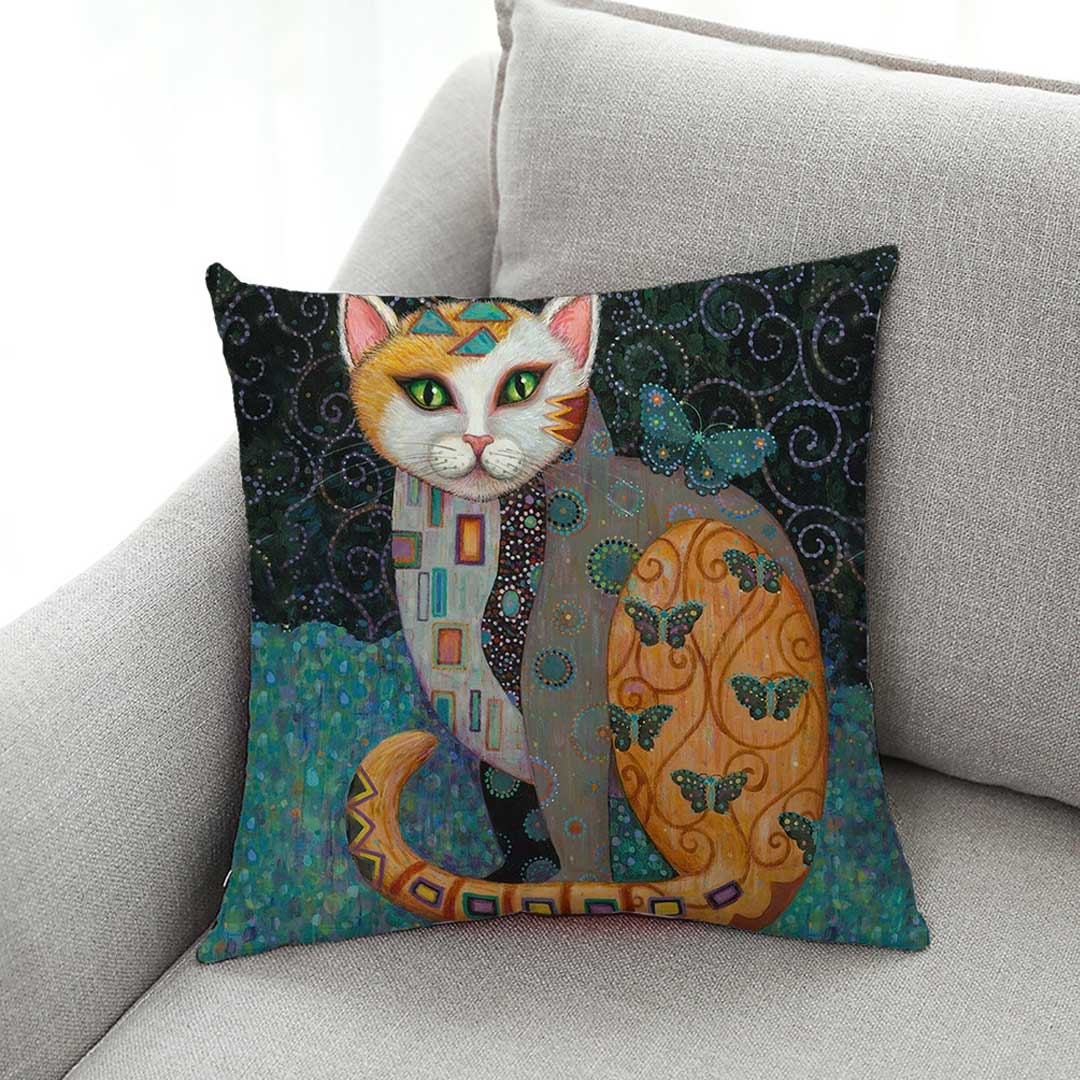 Taies d'oreiller d'art de chats de Gustav Klimt