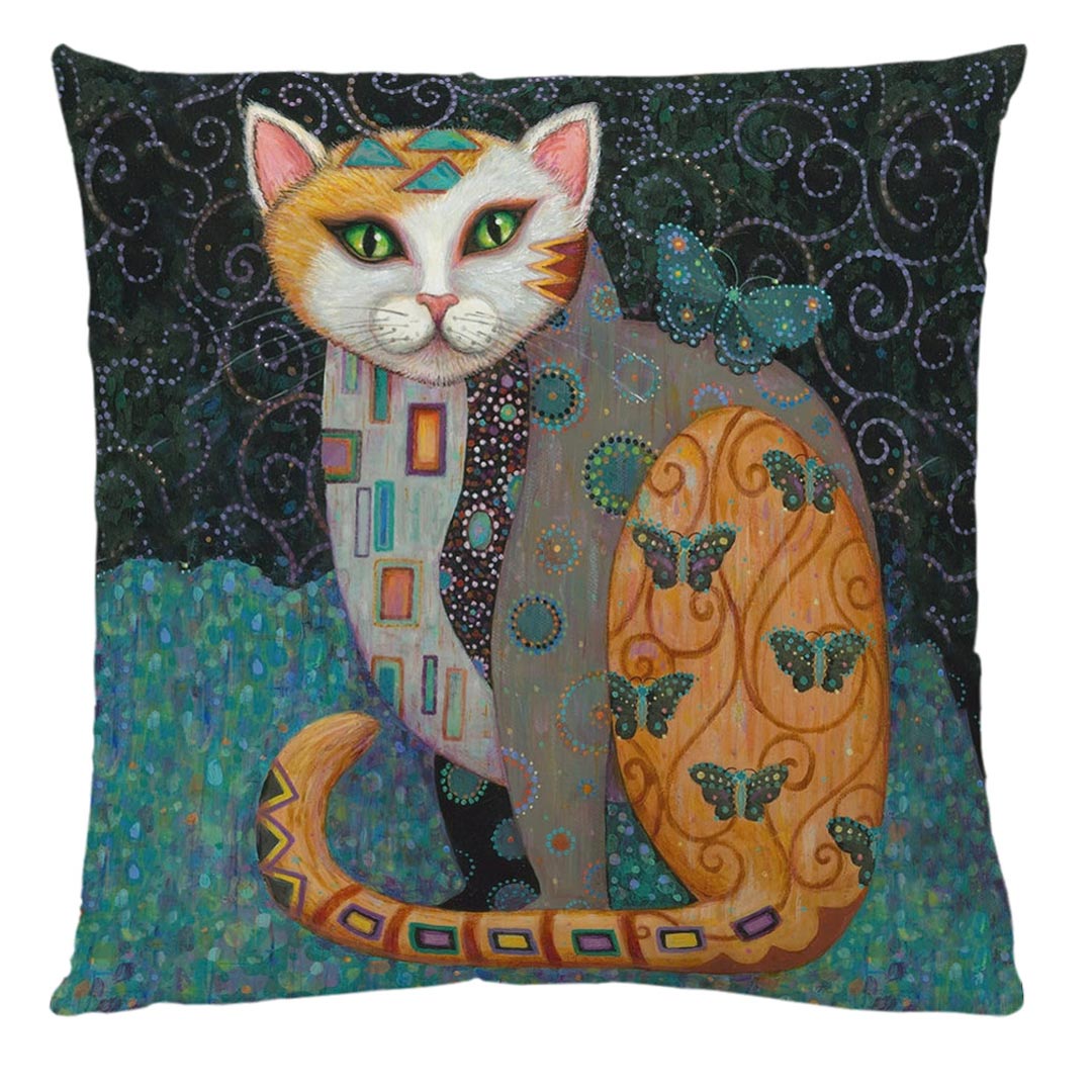 Taies d'oreiller d'art de chats de Gustav Klimt