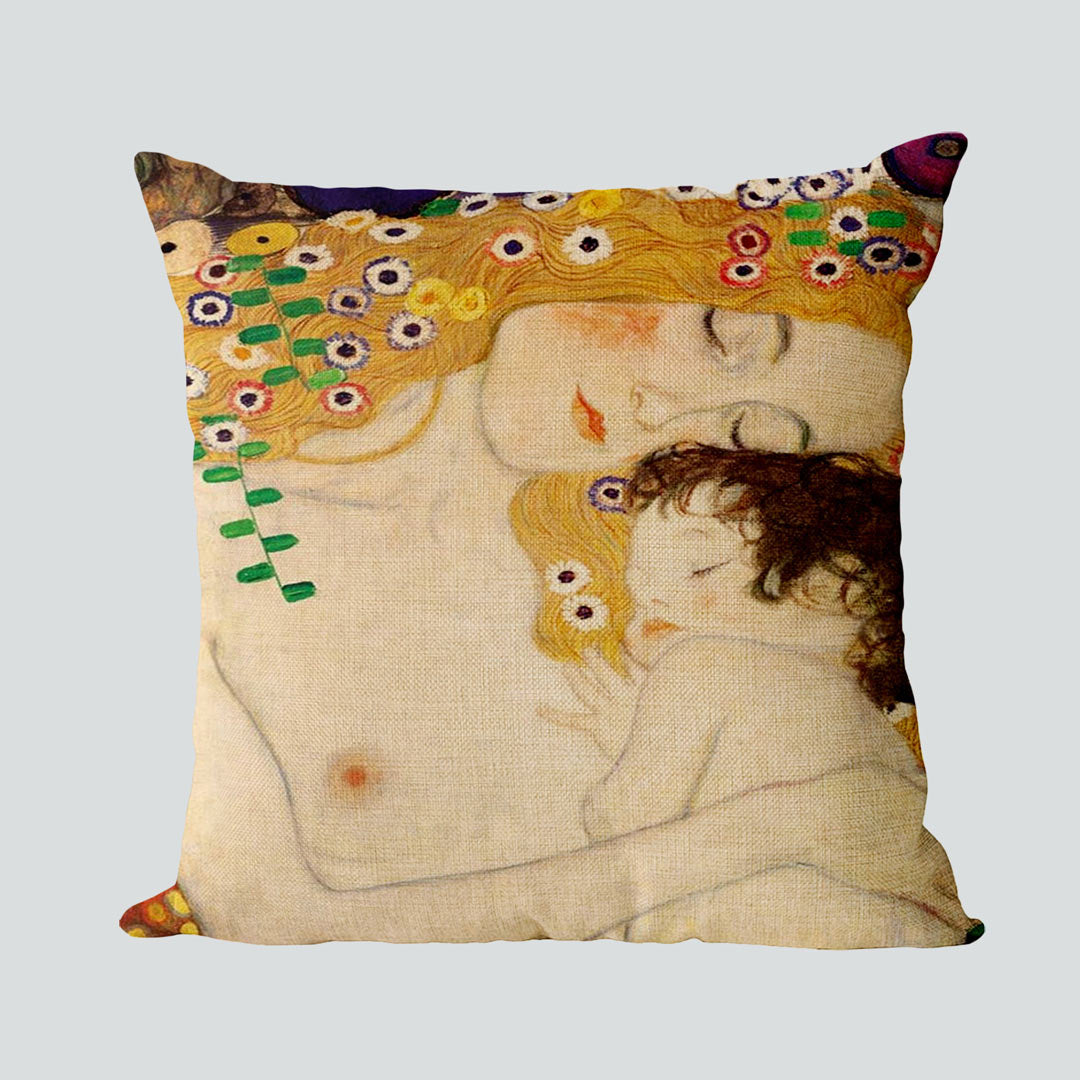 Housses de coussin inspirées de Gustav Klimt